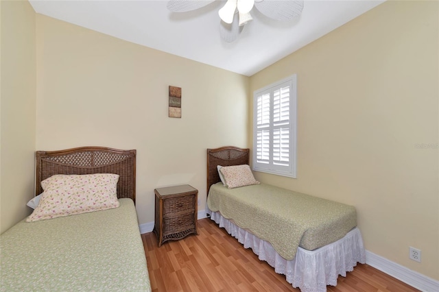 616 Misty Pond Ct, Bradenton, FL 34212 - bedroom with wood finished floors and a ceiling fan