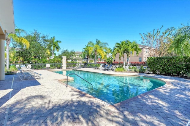 view of pool with a patio