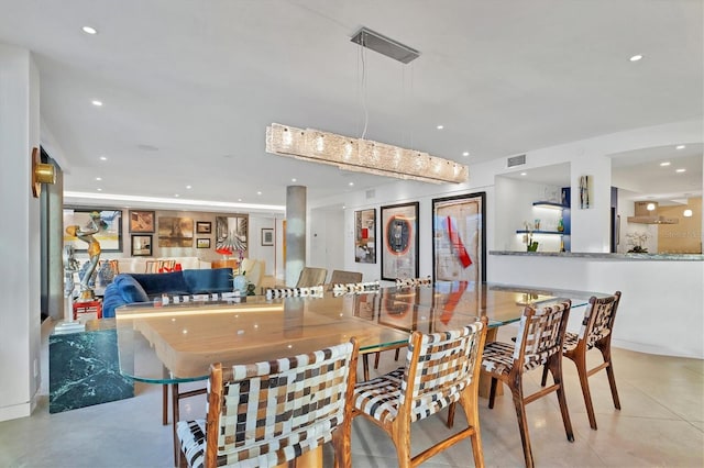 1255 N Gulfstream Ave Unit Ph1501, Sarasota, FL 34236 - dining space with recessed lighting and light tile patterned floors