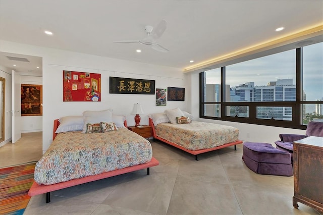1255 N Gulfstream Ave Unit Ph1501, Sarasota, FL 34236 - bedroom featuring recessed lighting and ceiling fan