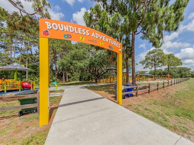 view of home's community with a playground