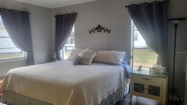 bedroom featuring wood-type flooring