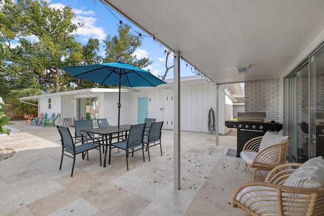 view of patio featuring area for grilling