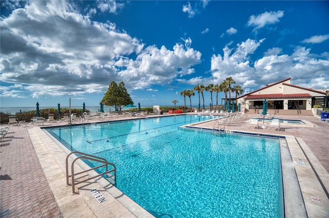 view of pool with a patio area