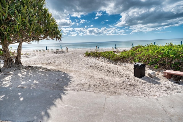 water view featuring a view of the beach