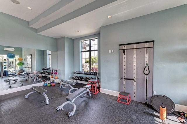 view of exercise room