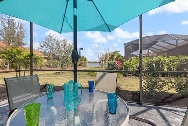 view of sunroom