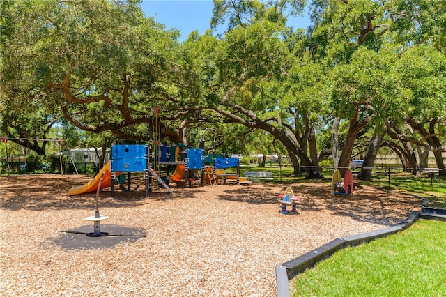 view of jungle gym