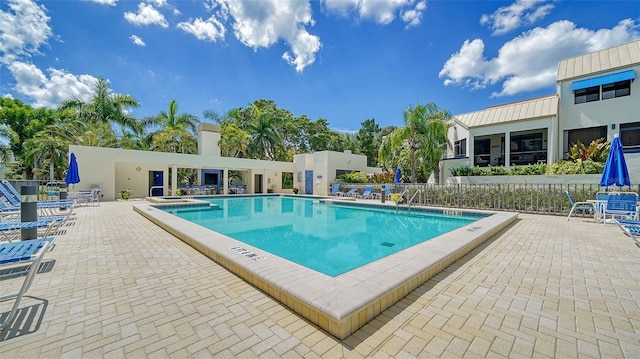 view of pool with a patio