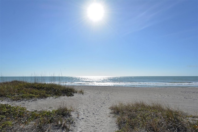 water view featuring a beach view