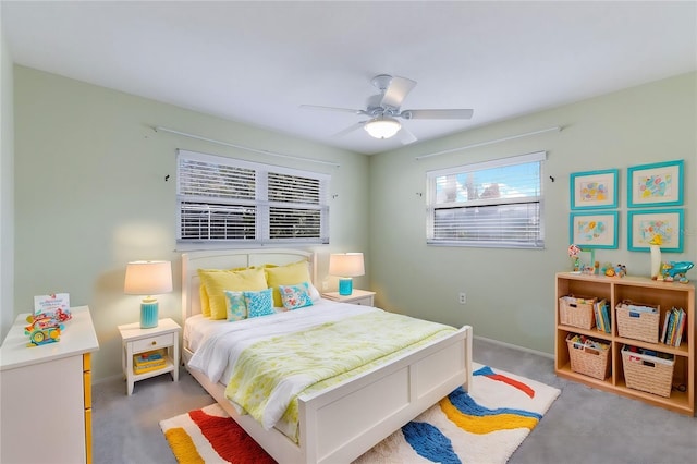 bedroom with ceiling fan