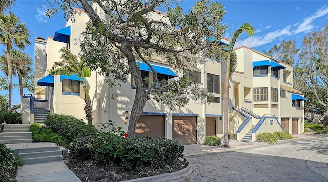 view of property with a garage