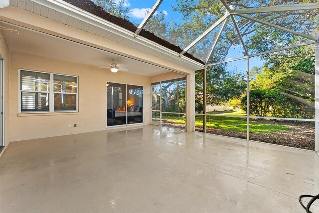 108 Corte Del Rosa, Venice, FL 34285 - unfurnished sunroom with ceiling fan