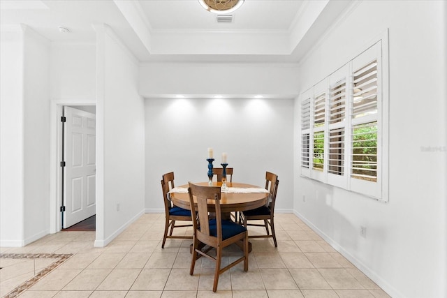 108 Corte Del Rosa, Venice, FL 34285 - dining room with crown molding and light tile patterned floors