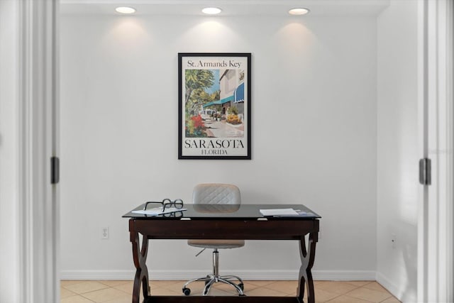 108 Corte Del Rosa, Venice, FL 34285 - office featuring light tile patterned floors and recessed lighting