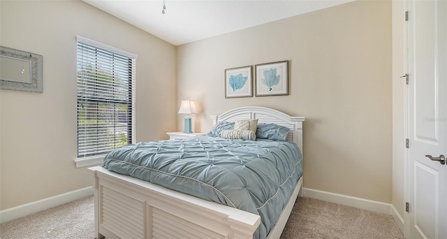 view of carpeted bedroom