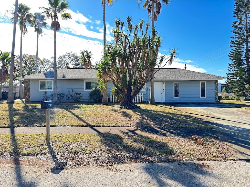 view of single story home