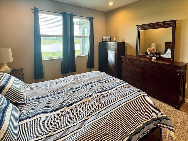 view of carpeted bedroom