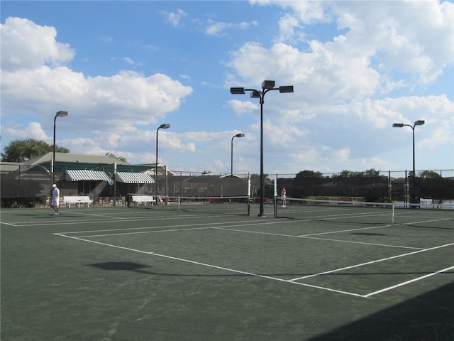 view of tennis court