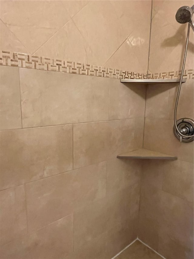 room details with a tile shower