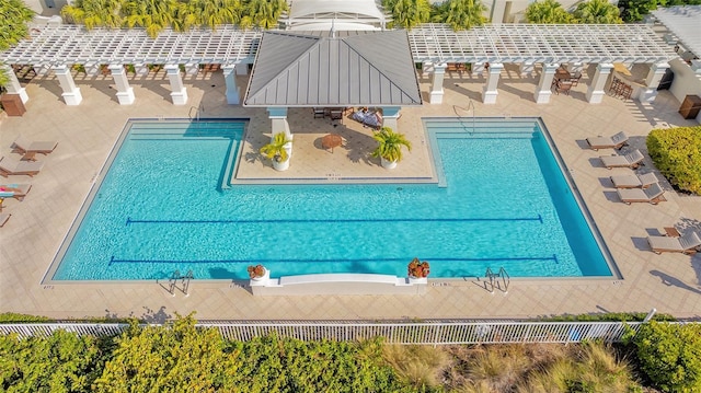 view of pool with a patio