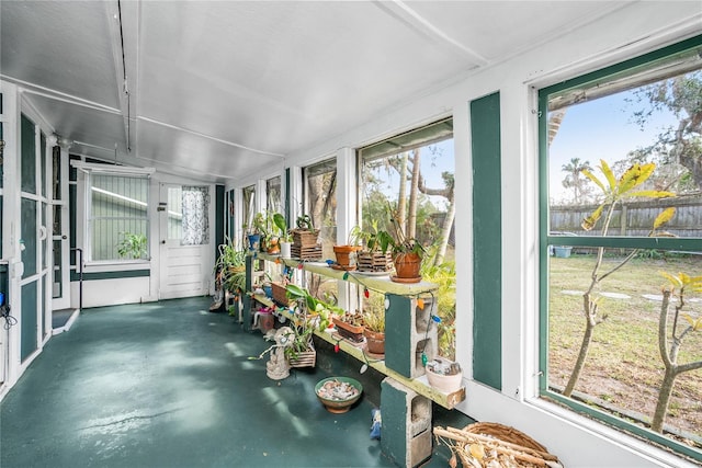 view of sunroom / solarium