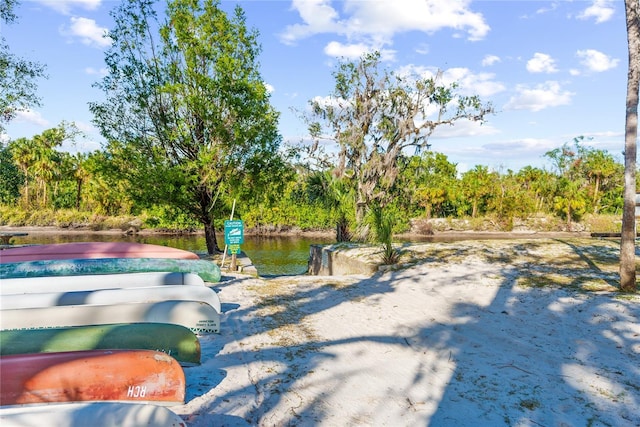 view of home's community featuring a water view