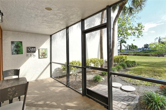 view of sunroom