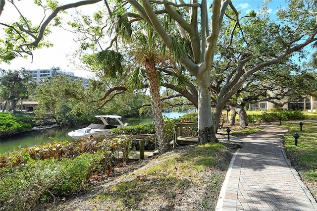 view of home's community featuring a water view