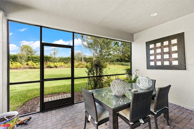 view of sunroom