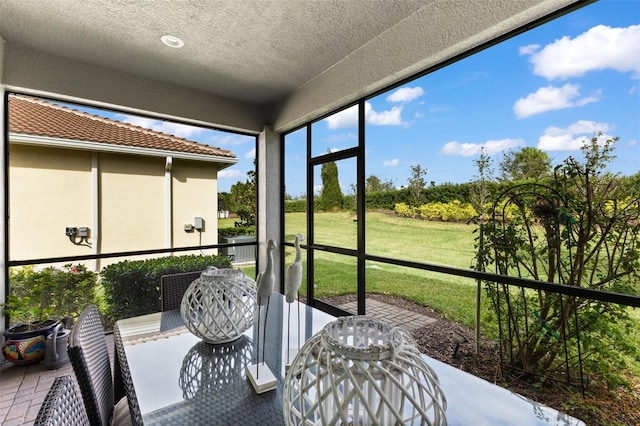 view of sunroom / solarium