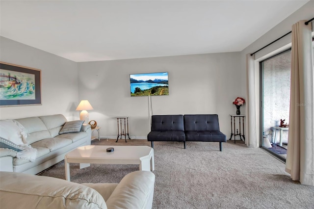 view of carpeted living room