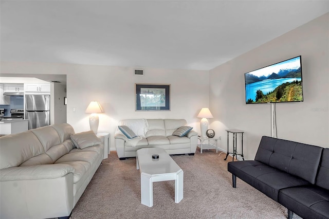 view of carpeted living room