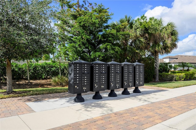 view of community featuring mail boxes