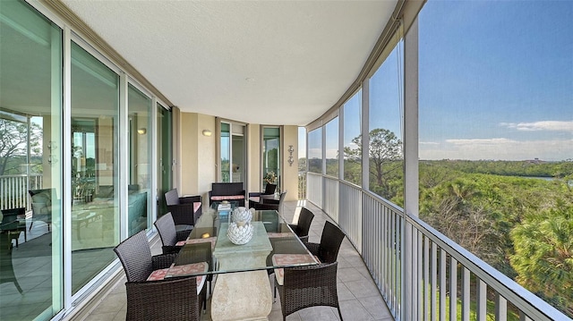 view of sunroom