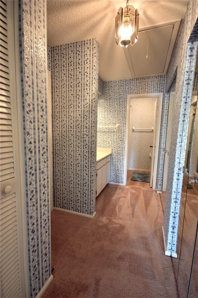 bathroom with a textured ceiling