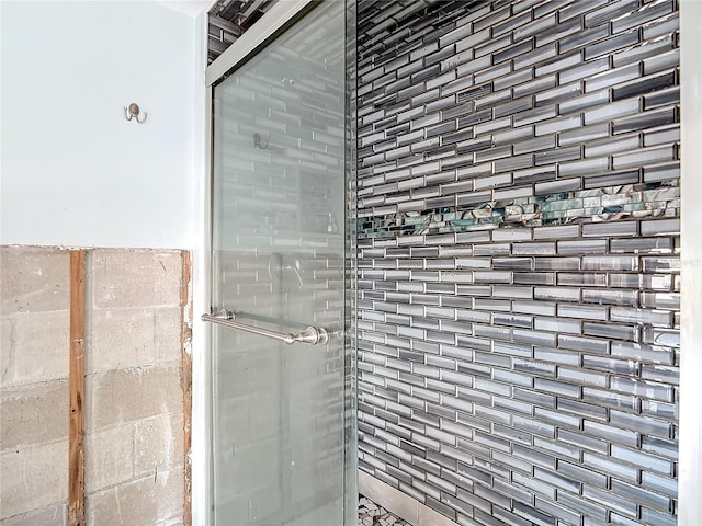 bathroom with walk in shower