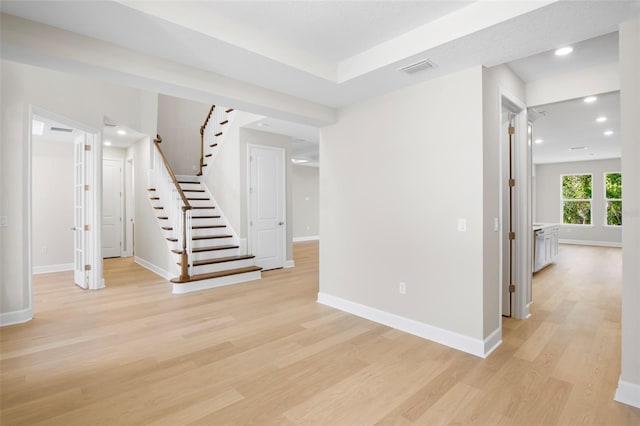 interior space with light wood-type flooring