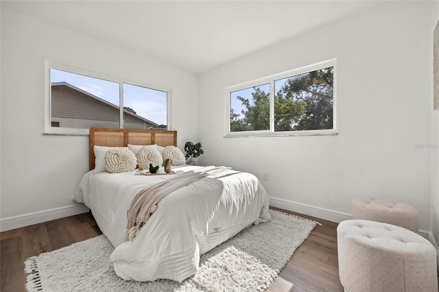 bedroom featuring wood-type flooring