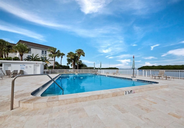 view of pool with a patio