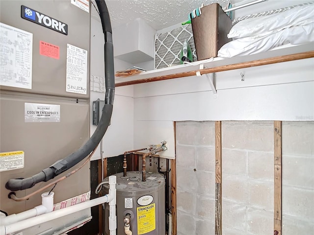 utilities with heating unit and water heater