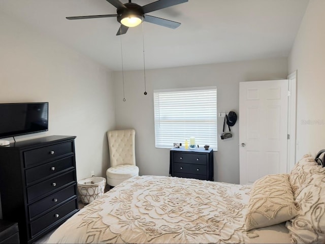 bedroom with a ceiling fan