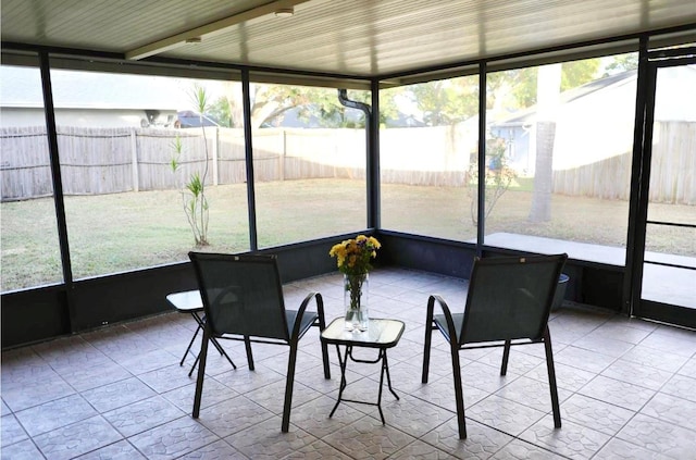 view of sunroom / solarium