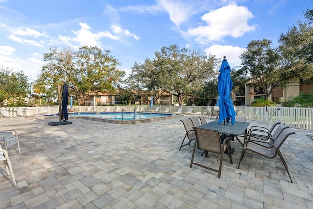 view of pool with a patio