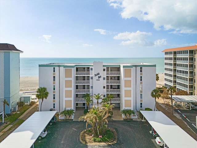 view of property with a water view