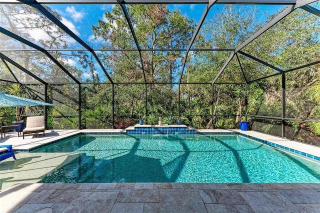 view of pool with a patio area