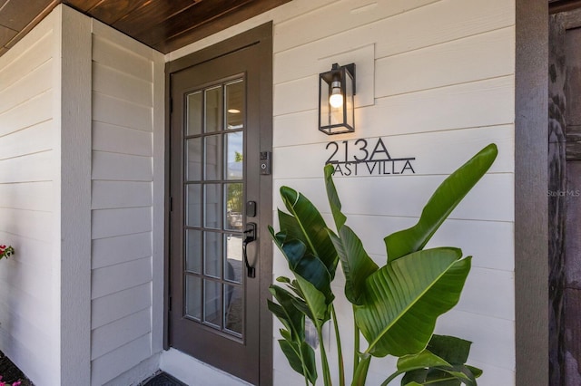 view of doorway to property