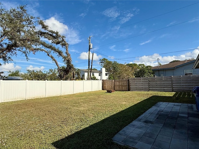 view of yard featuring a patio