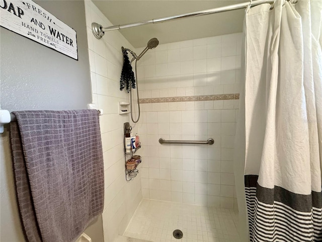 bathroom with walk in shower