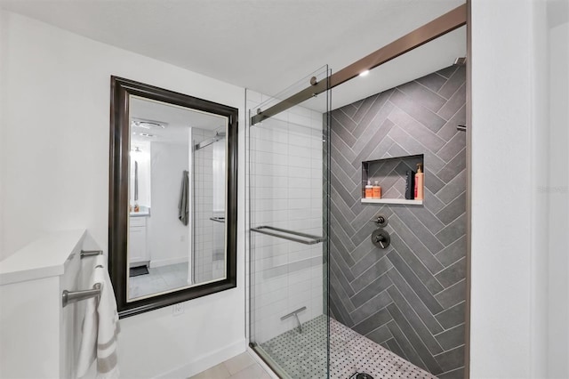 bathroom with walk in shower